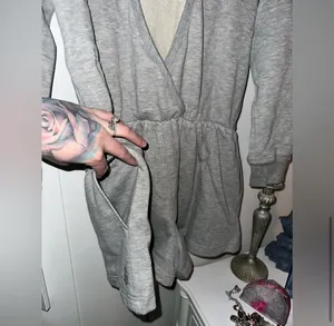NWOT Free People Movement Such A Flirt Romper in Heather Grey $98 Retail thumbnail 6