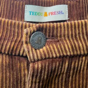 Teddy Fresh‎ Brown Pleated Corduroy Pants Straight Leg 100% Cotton 31 thumbnail 5