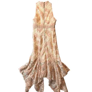 Keepsake Women's No Air Crochet Lace‎ Midi Dress Ivory Blush Pink Floral 4 New thumbnail 4