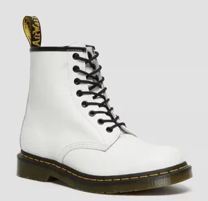Dr/Doc Martens 1460 SMOOTH LEATHER LACE UP BOOTS‎ US 7 White thumbnail 1