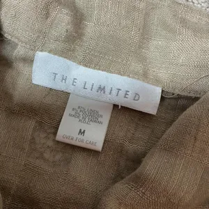Limited‎ Linen Checkered Open Front Long Sleeve Coastal Sustainable Cardigan M thumbnail 3