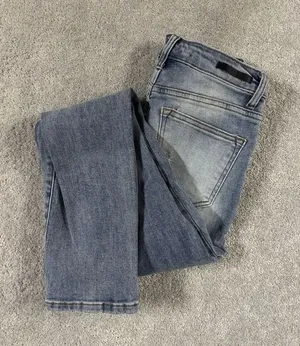 Risen Jeans Straight Leg Distressed‎ High Rise Light Wash thumbnail 1