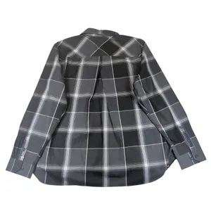 Alaskan Hardgear Duluth Midnight Sun Shirt 80732 XXL Black Gray Plaid Wool Blend thumbnail 2