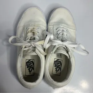 Vans‎ all white old skool sneakers size 7.5 thumbnail 7