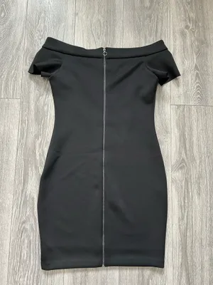 GUESS Black Off Shoulder Mini Dress Size Medium thumbnail 3