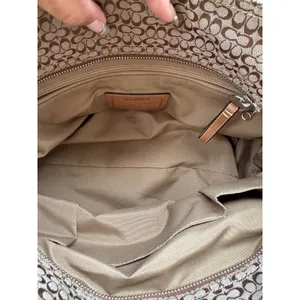 Vintage Coach F10928 Soho Buckle Signature Jacquard Monogram Canvas Shoulder Bag thumbnail 9
