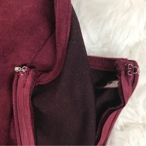 ALTAR"D STATE Burgundy Faux Suede Halter Mini Dress Size Small Sleeveless‎ Fall thumbnail 7