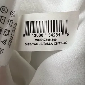 BCBGMAXAZRIA Seraphine Wrap Top White Blue Striped Sleeve Blouse Size XS thumbnail 5