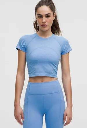 Lululemon Swiftly Tech Cropped Short Sleeve 2.0 Shirt thumbnail 1