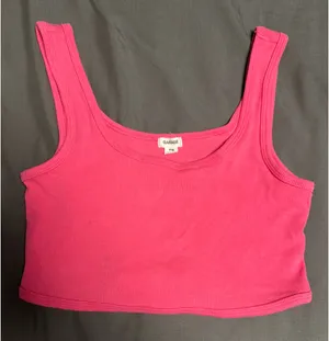 Garage Cropped Tank Top Pink thumbnail 1