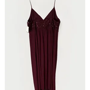 Davids Bridal DB Studio Spaghetti Strap Sequin Bodice Formal Dress Sz 18 Merlot thumbnail 10
