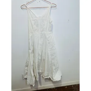 DUNST Women's White Flattering V-Neckline Skirt Flowy A-Line Maxi Dress Size XS thumbnail 3