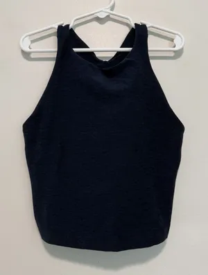 Beyond Yoga‎ Navy Spacedye Longline Sports Bra Crop Top Size XXS thumbnail 1