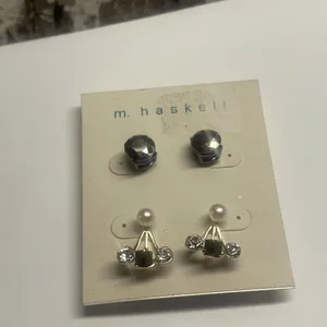 NWT M. Haskell Pierced Earrings Rhinestone thumbnail 6