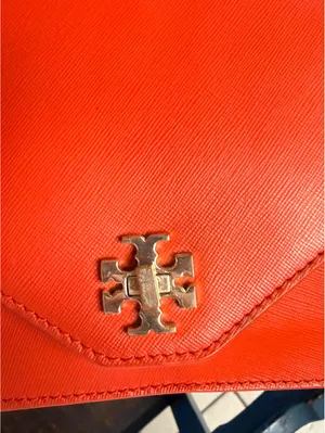 Tory Burch Red Leather Crossbody Bag with Gold Chain Strap thumbnail 5