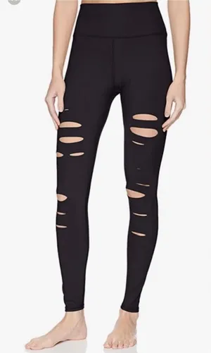 Alo warrior ripped leggings thumbnail 1