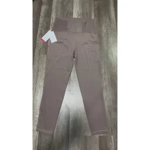 Isabel Maternity Performance Pocket Leggings Full Panel Taupe Brown Large NWT thumbnail 2