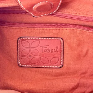 Fossil Floral Canvas Leather Trim Satchel Tote Bag Womens Large Multicolor thumbnail 4