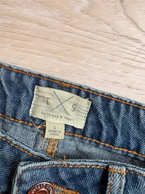 Topshop denim jean raw hem skirt S thumbnail 2