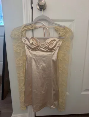 Lucy in the Sky Champagne Mini Dress thumbnail 4