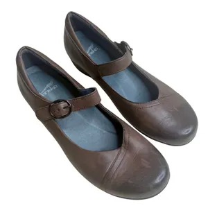 DANSKO Women’s 41 10.5 Fawna Mary Jane Wedge Comfort Shoe Chestnut Brown thumbnail 1