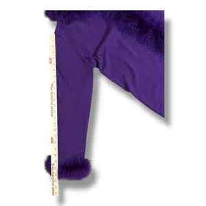 Red Hat Society Purple Feather Trim Cardigan Jacket XL Y2K Vintage‎ Themed Party thumbnail 5