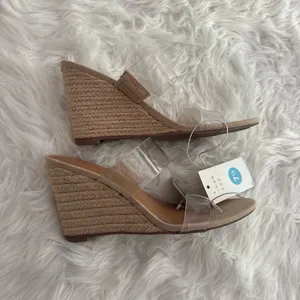 A New Day Ansel Double Band Open Toe Wedge Heels Size 7.5 thumbnail 7