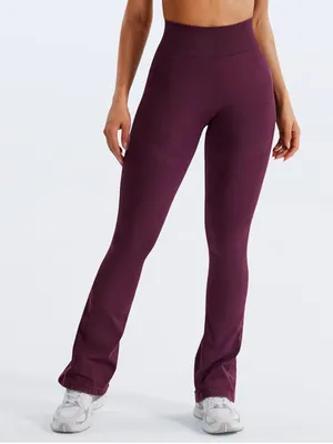 YEOREO Scrunch Flared Leggings Purple Size XL thumbnail 3