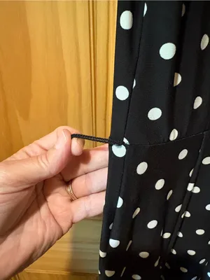 Lauren Ralph Lauren Sleeveless Polka-Dot Midi Dress black/white size 2 thumbnail 5