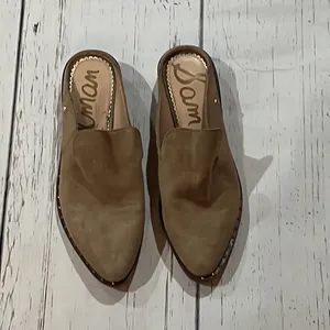 Sam Edelman Llewelyn beige suede leather slip on shoes thumbnail 2