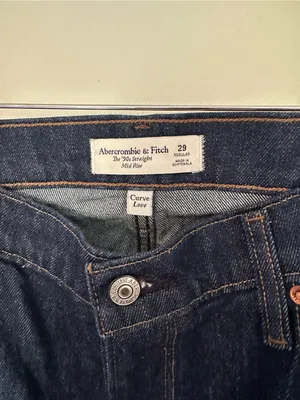 Abercrombie 90’s curve love straight jean dark marble 29 thumbnail 5