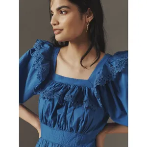 Anthropologie Maeve Peplum Eyelet Blouse thumbnail 4