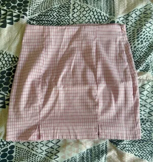 Hesperus Pink Plaid Skirt thumbnail 1