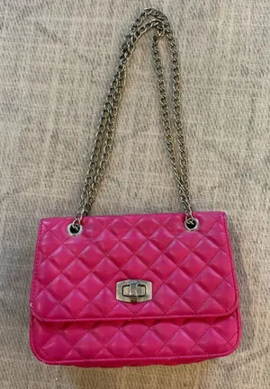 Express Hot Pink Quilted Chain Strap Shoulder Bag Purse Y2K thumbnail 1
