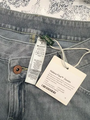 HALARA Flex™ Asymmetric Low Rise Zipper Pockets Baggy Wide Leg Jean Light Azure thumbnail 5