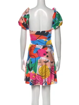 AGUA BENDITA X Revolve Amber Dress In Pink Abstract Size XS NWT thumbnail 8