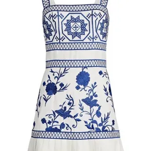 ALEXIS “ASTERIA” WHITE LINEN EMBROIDERED DRESS. Sz: S thumbnail 3