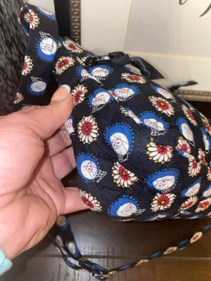Vera Bradley Night Owl Libby Cotton Quilted Shoulder Crossbody Bag Retired Print thumbnail 16