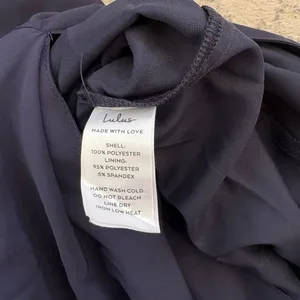 Lulus Sweetest Entrance Navy Blue Ruffled Tie-Back Maxi Dress Size XL NWT Formal thumbnail 10