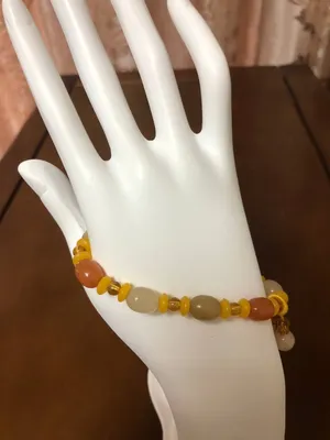 Handmade natural agate bracelet thumbnail 2