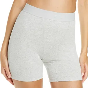 Skims Stretch Cotton Rib Boxers Size Small - Light Heather Grey thumbnail 1