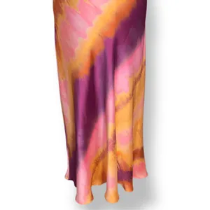 Zara XL Open Back Abstract Watercolor Maxi‎ Dress Boho Euro Summer Resort New thumbnail 4