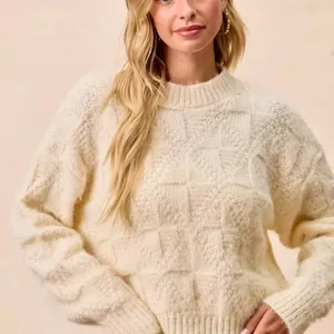BiBi‎ Checker Board Drop Shoulder Sweater Size XL thumbnail 13