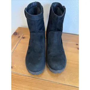 b.o.c Women's Black Suede Fleece‎ Lined Booties Size-9.5 thumbnail 4