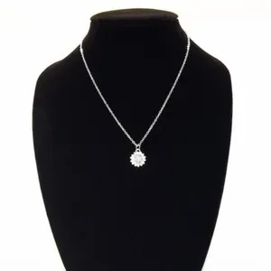 Sunflower Pendant Necklace Silver thumbnail 3