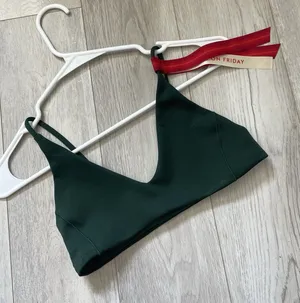 Left on Friday Bikini Top NWT pullover bralette womens Green (small) swim beach thumbnail 1