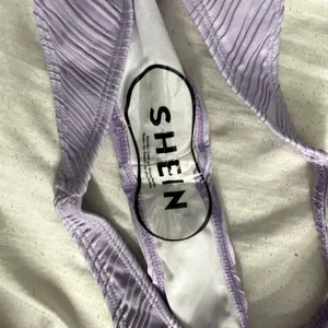 NWOT Shein Ring Ribbed Linked Bikini Set, Purple, S thumbnail 4