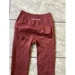Alphalete Seamless High Rise Leggings Mauve Terracotta Activewear Womens Small thumbnail 2