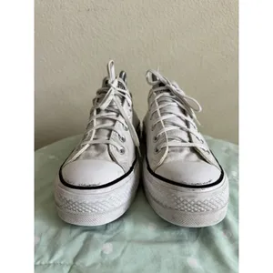 Converse All Star Low Top Lace-Up Sneakers White Womens size 9.5 thumbnail 4