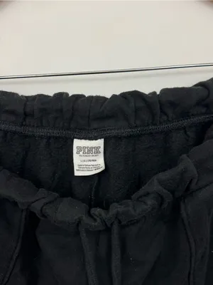 Victoria’s Secret PINK Cargo Sweatpants Large Black Jogger thumbnail 2